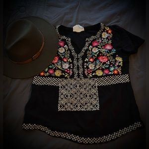 Southwestern floral blouse